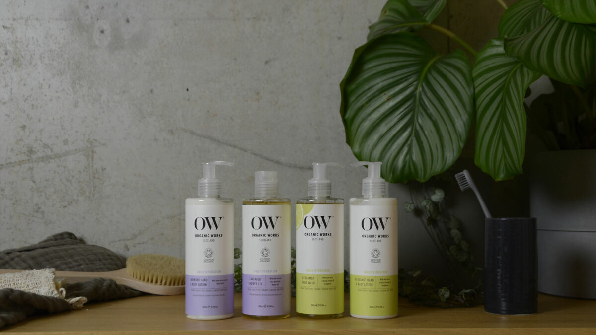 vegan and cruelty free organic body care toiletries with vitamin E and essential oils