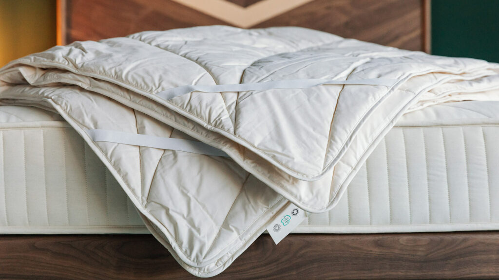 organic wool filled cosy mattress pad