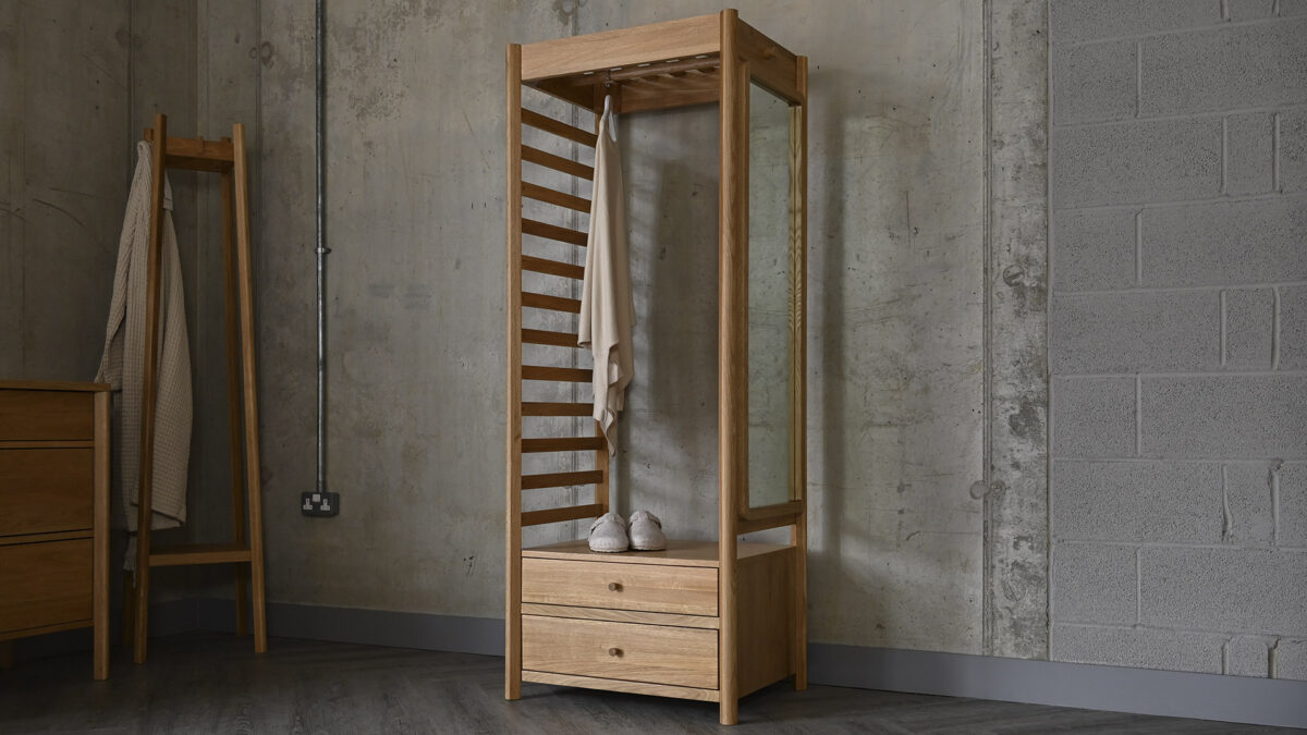 Oslo - Oiled Oak Open Wardrobe - Image 4