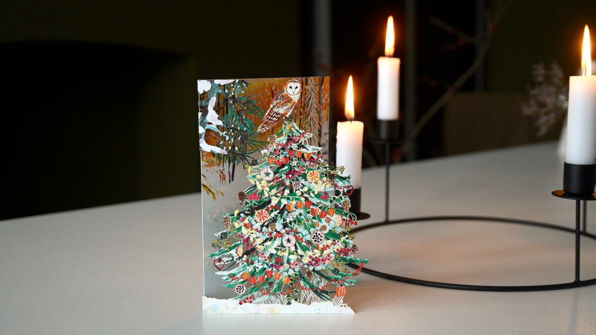 owl laser cut christmas tree