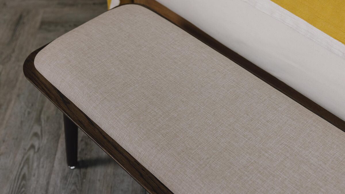 Padded Wooden Bench - Natural or Smoked - Image 10