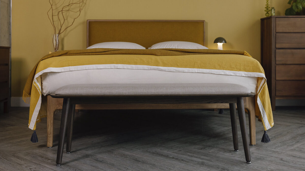 Padded Wooden Bench - Natural or Smoked - Image 8