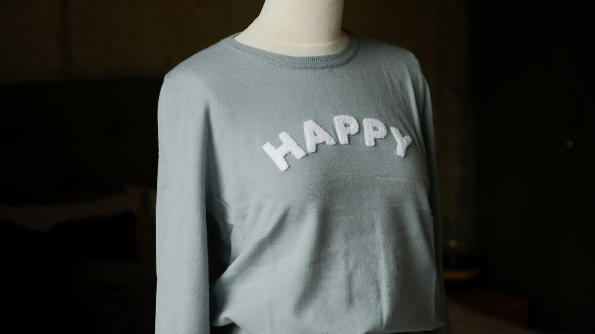 pale blue happy jumper