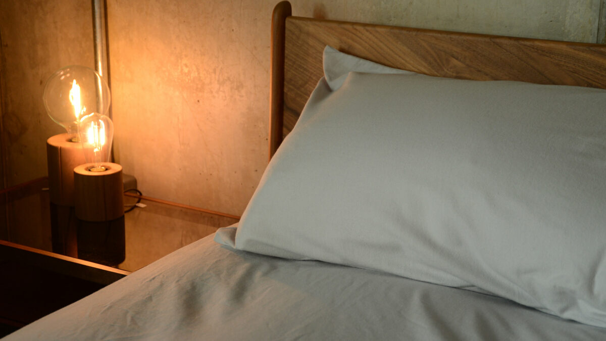 pale grey brushed cotton bedding