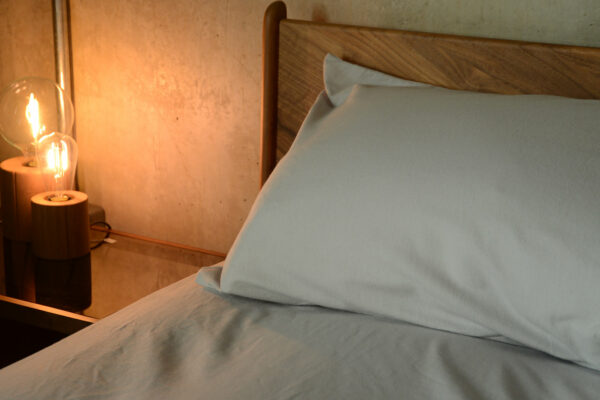 pale grey brushed cotton bedding