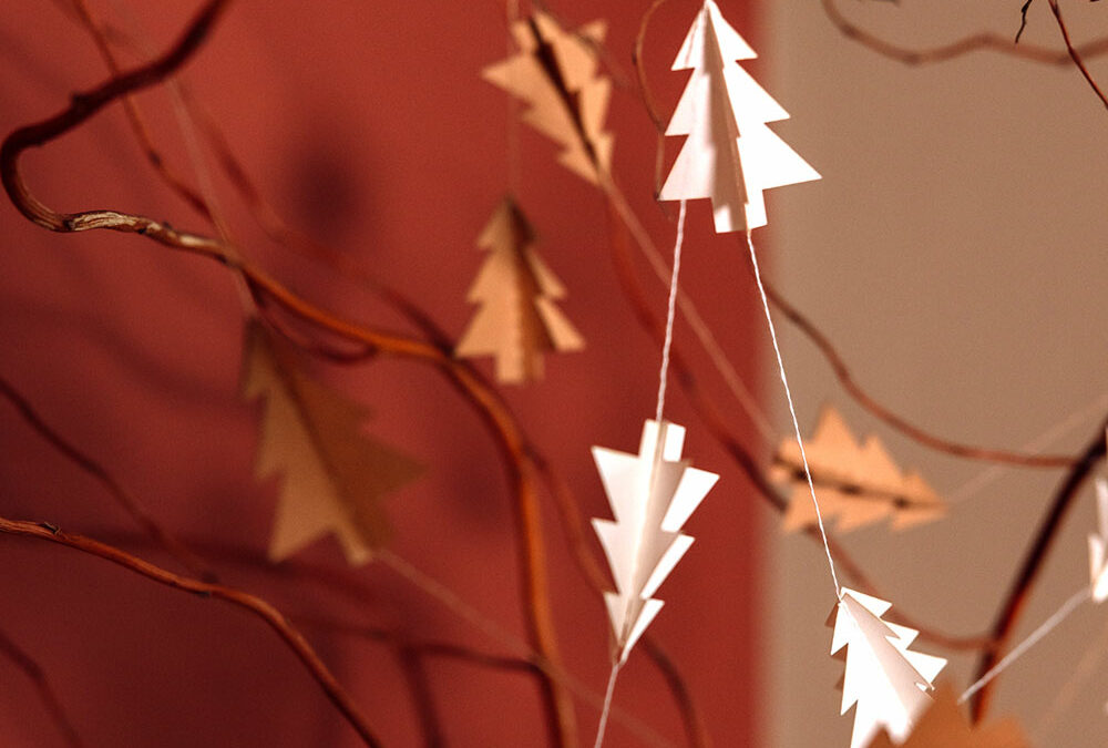 paper christmas tree garlands portrait