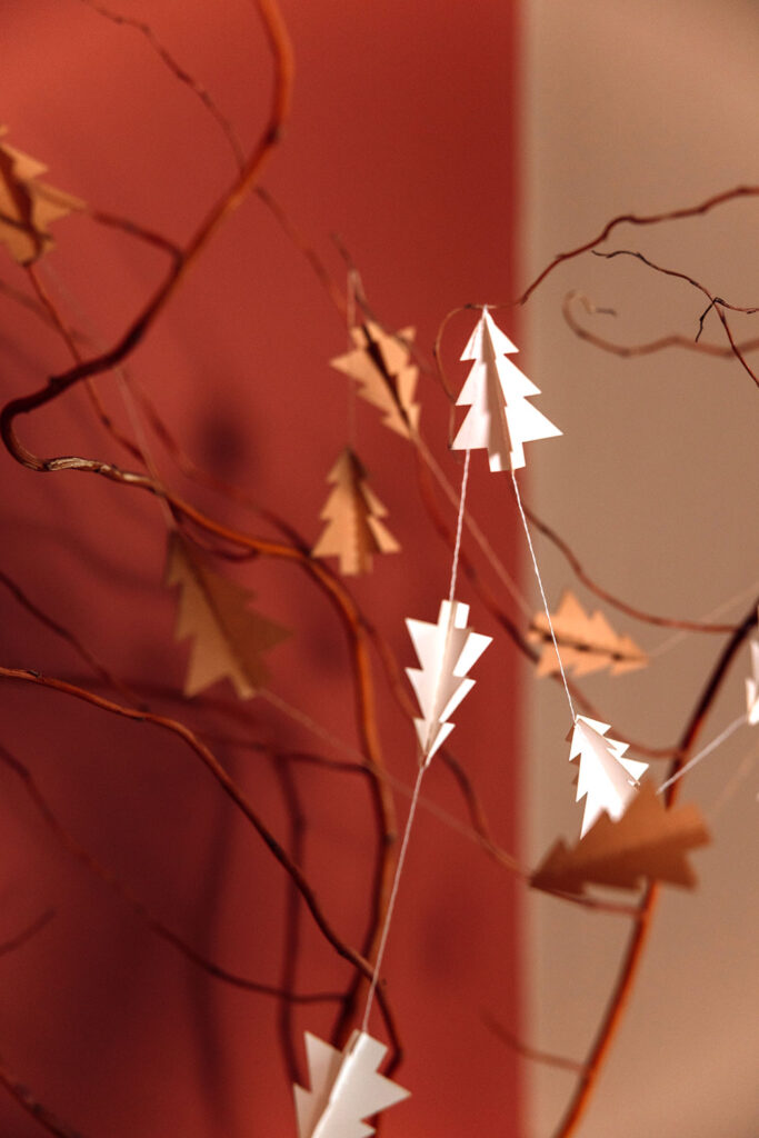 paper christmas tree garlands portrait