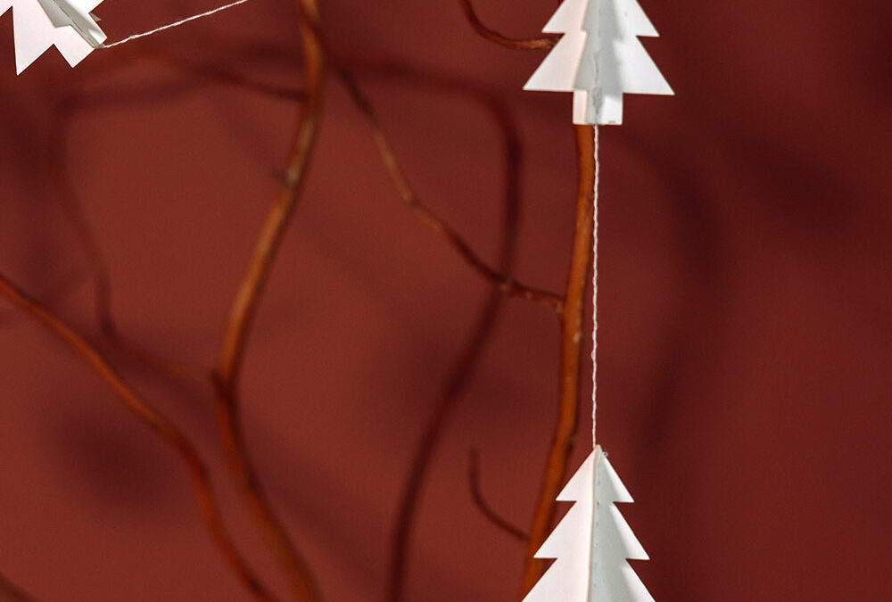 paper tree garland portrait