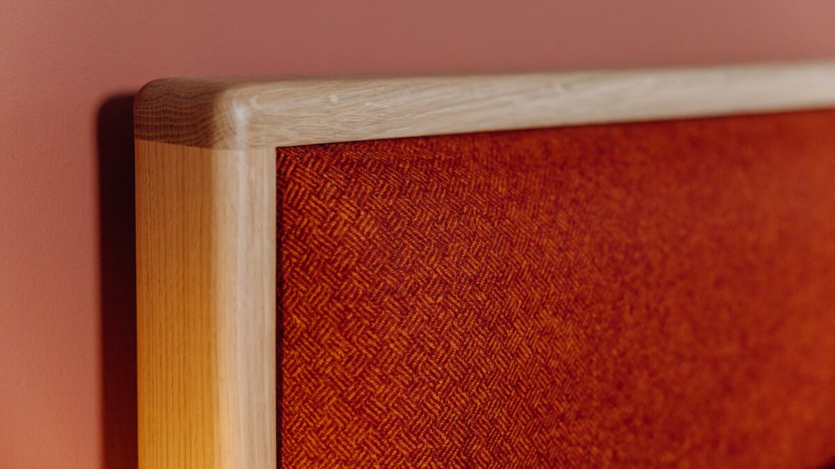 parquet fabric detail carlisle bed upholstered headboard 1