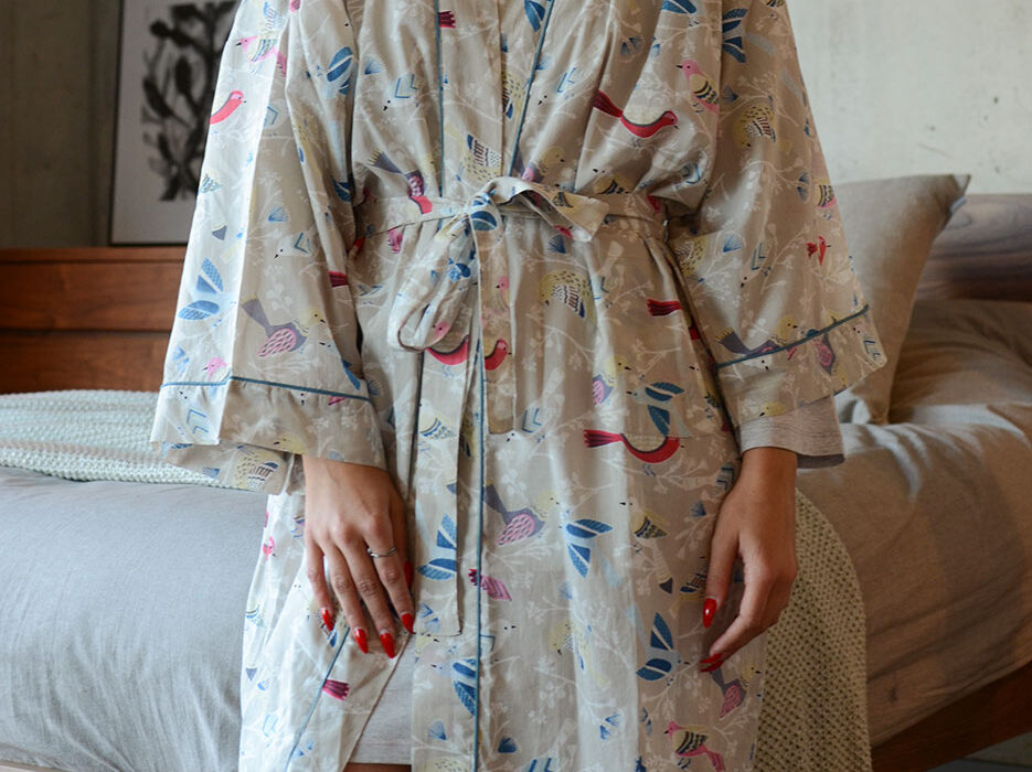 pastel birds kimono portrait2