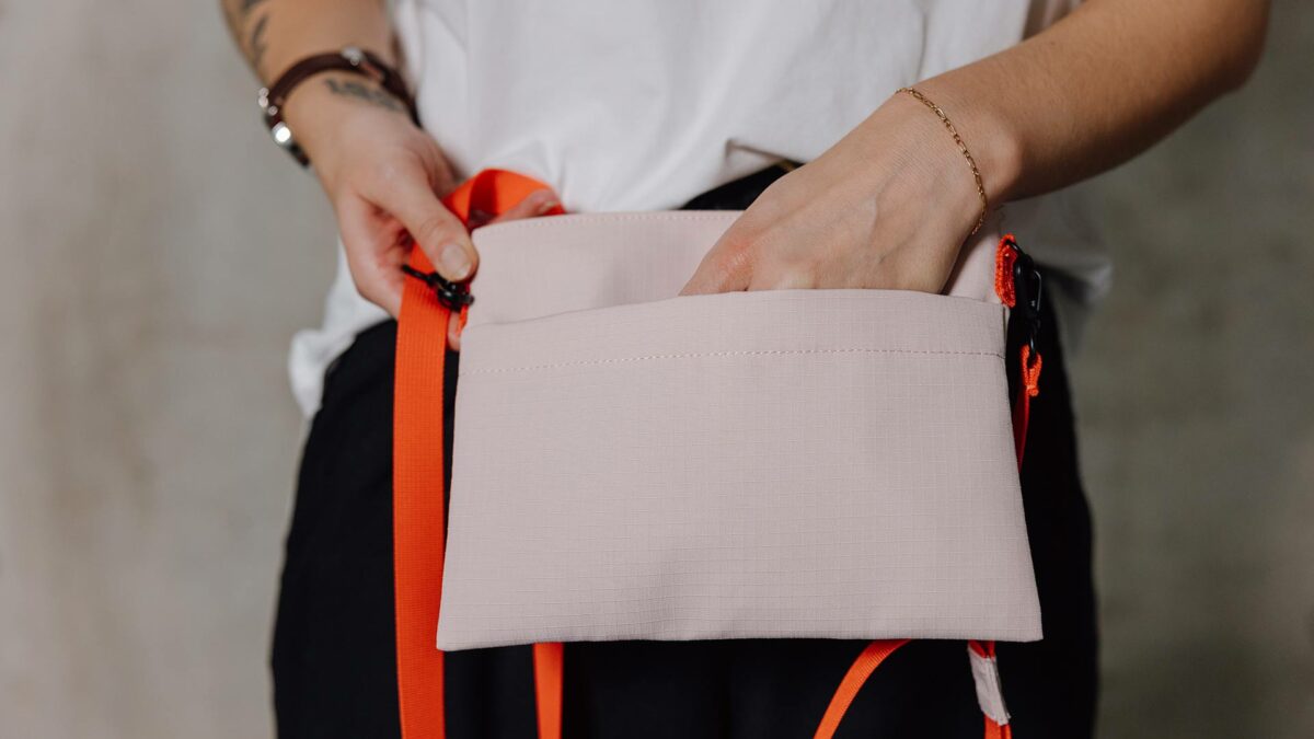 pink shoulder bag