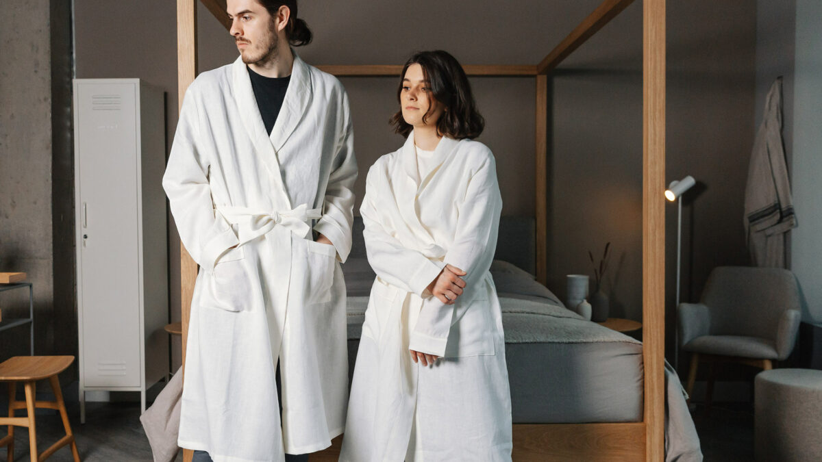 pire linen robes in ivory 1375