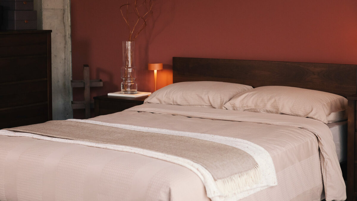 plaster colour duvet set with waffle textured stripe