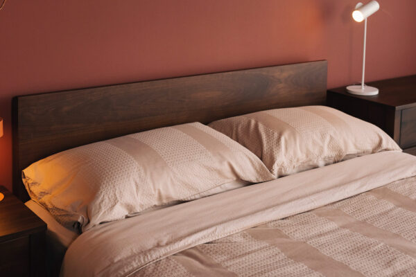 plaster cotton duvet set with waffle stripe detail