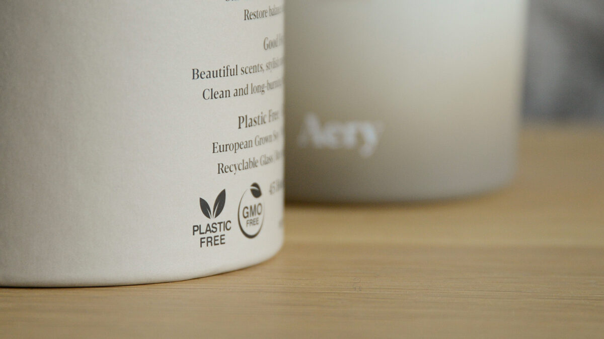 plastic free gmo free packaging detail