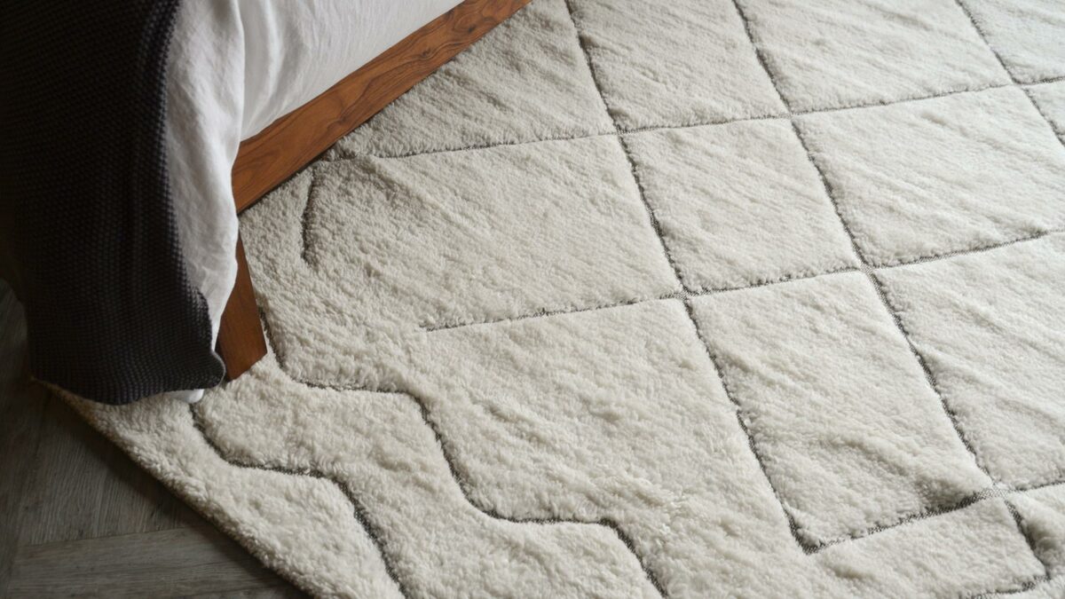 plush zigzag rug