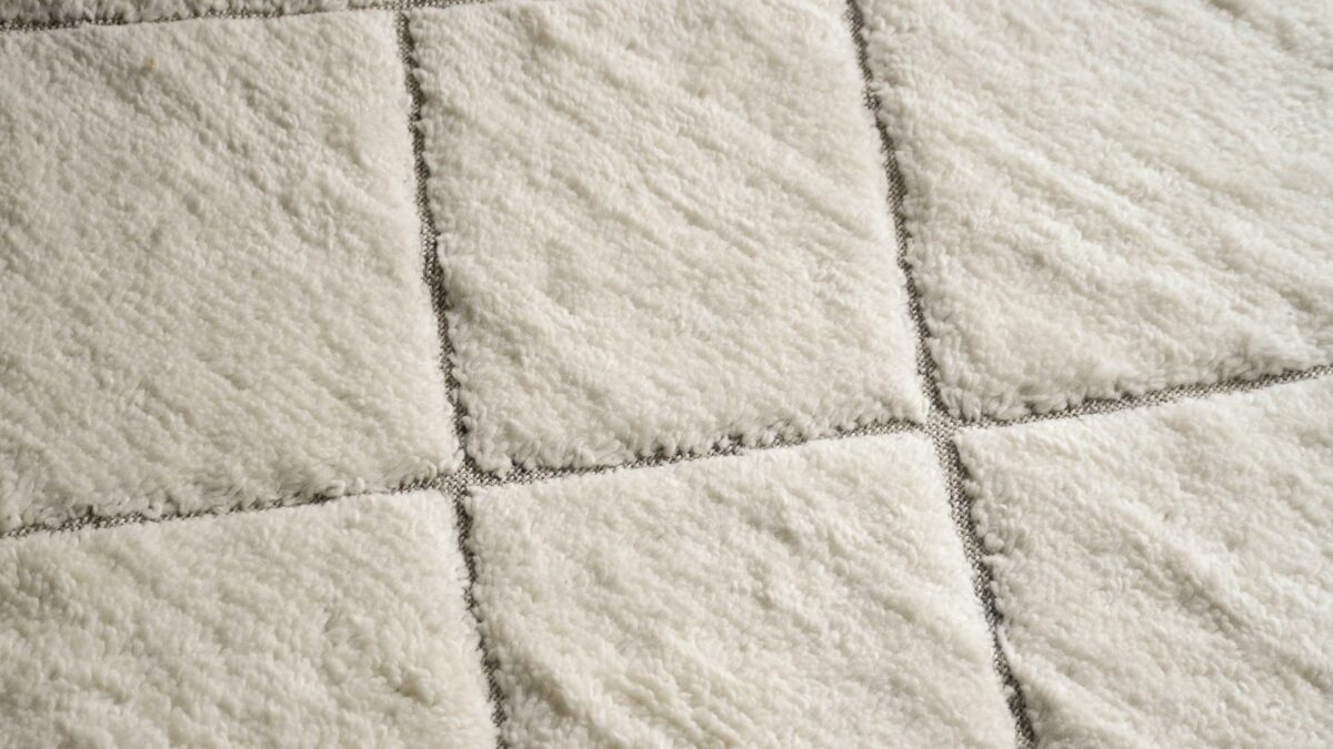 plush zigzag rug detail
