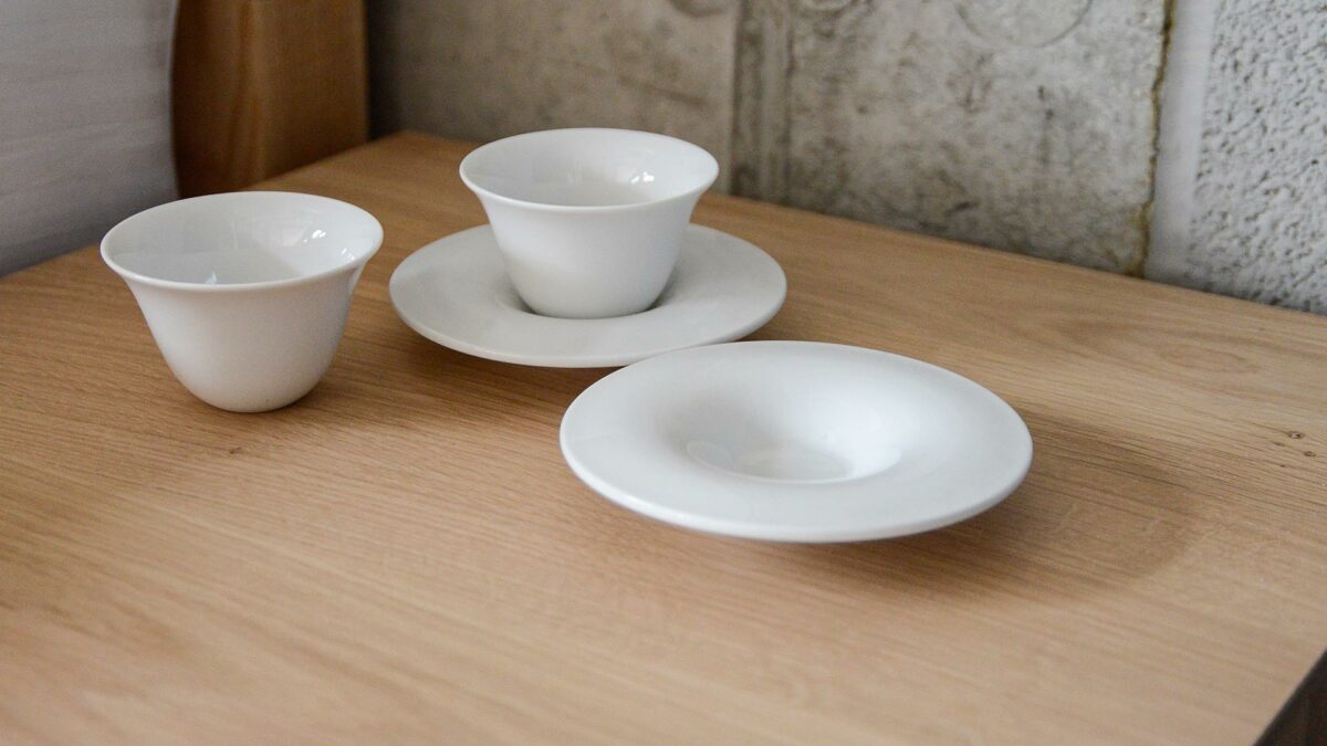porcelain espresso cup and saucers set