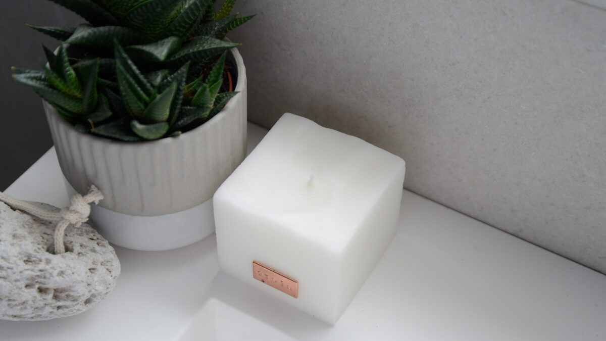 porcelain white candle