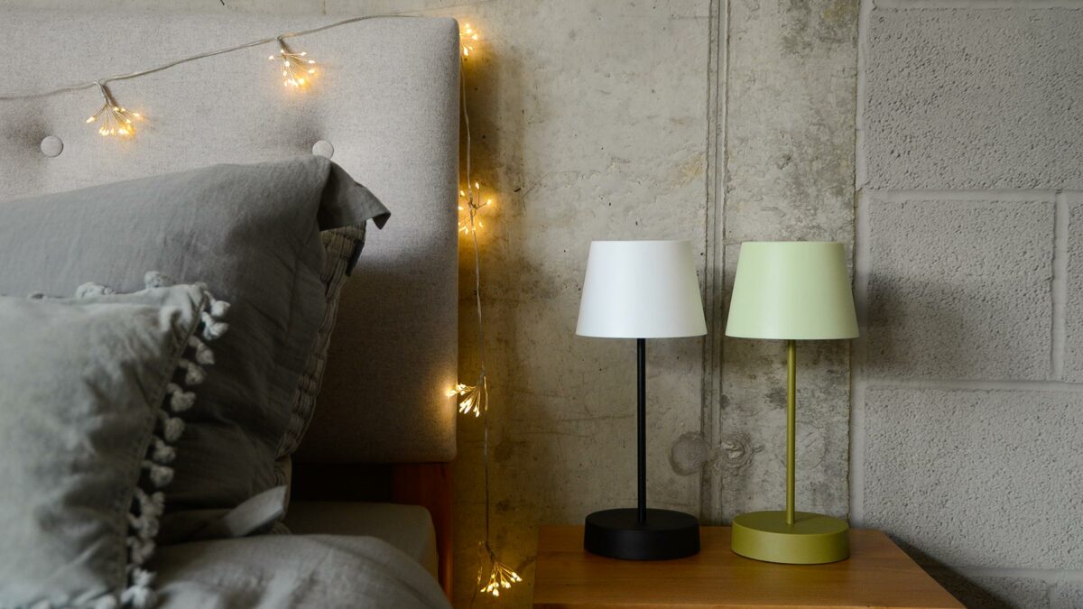 portable table lamp switched off