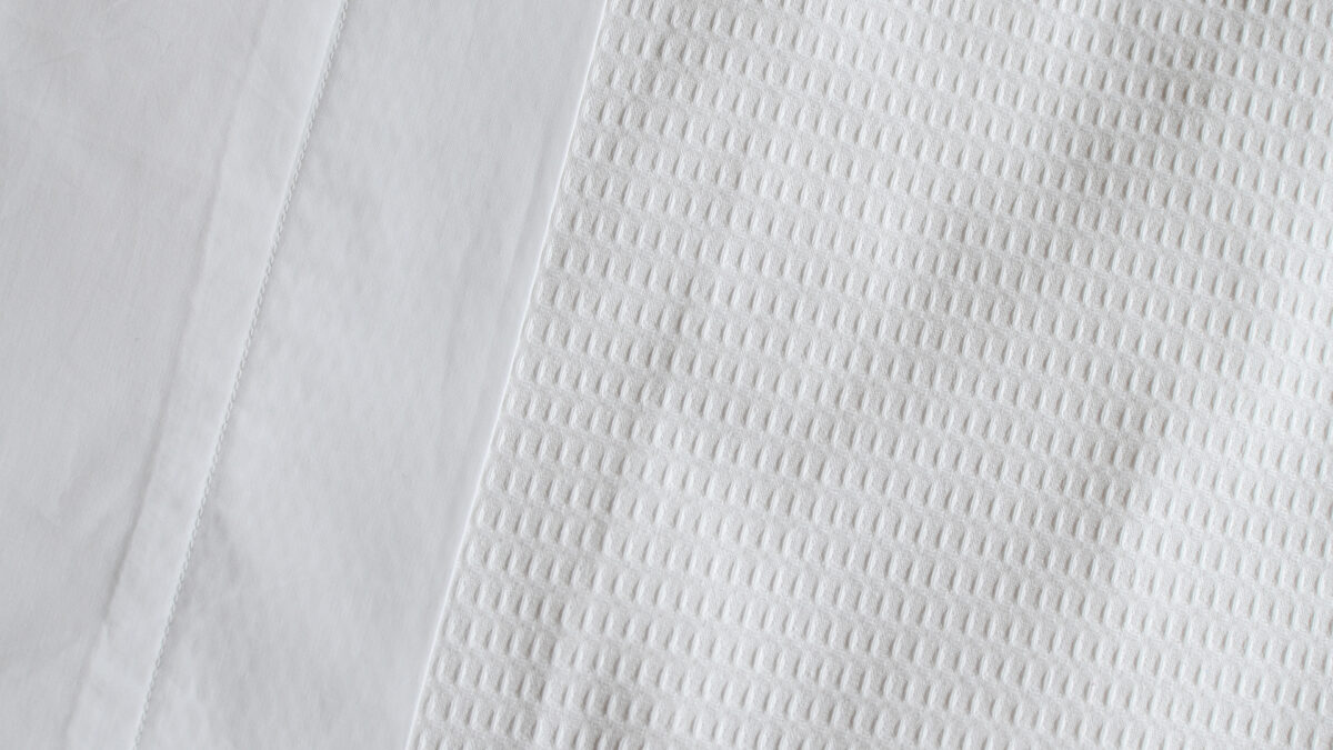 portofino waffle bedding close up2