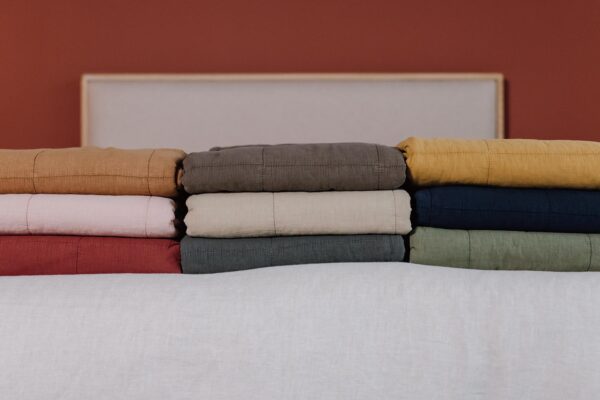 quilted throws colour range