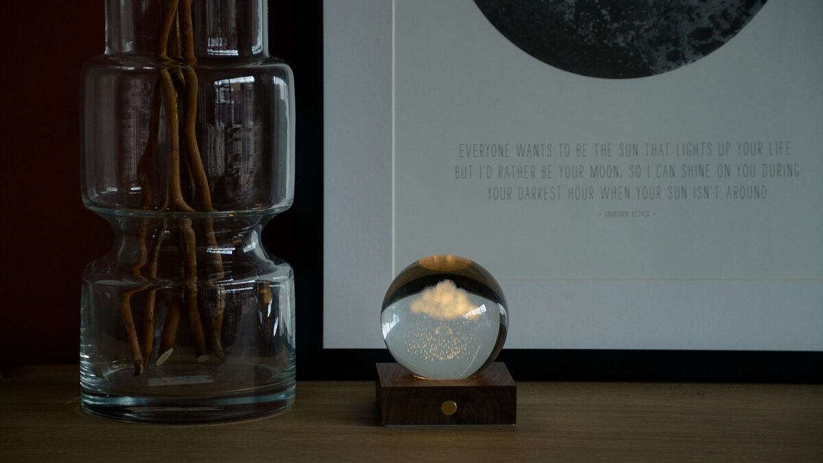 rain cloud crystal desk decor