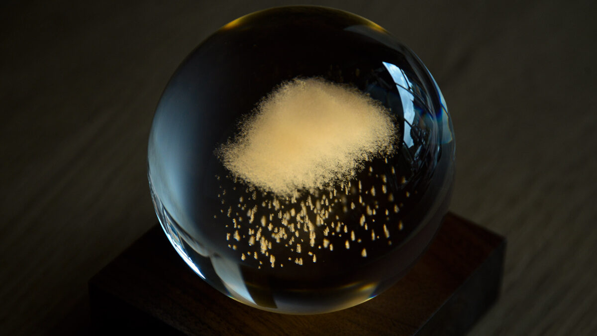 rain cloud design detail crystall ball light