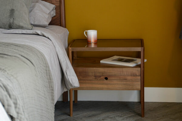 Spindle Bedside Table in Reclaimed Teak