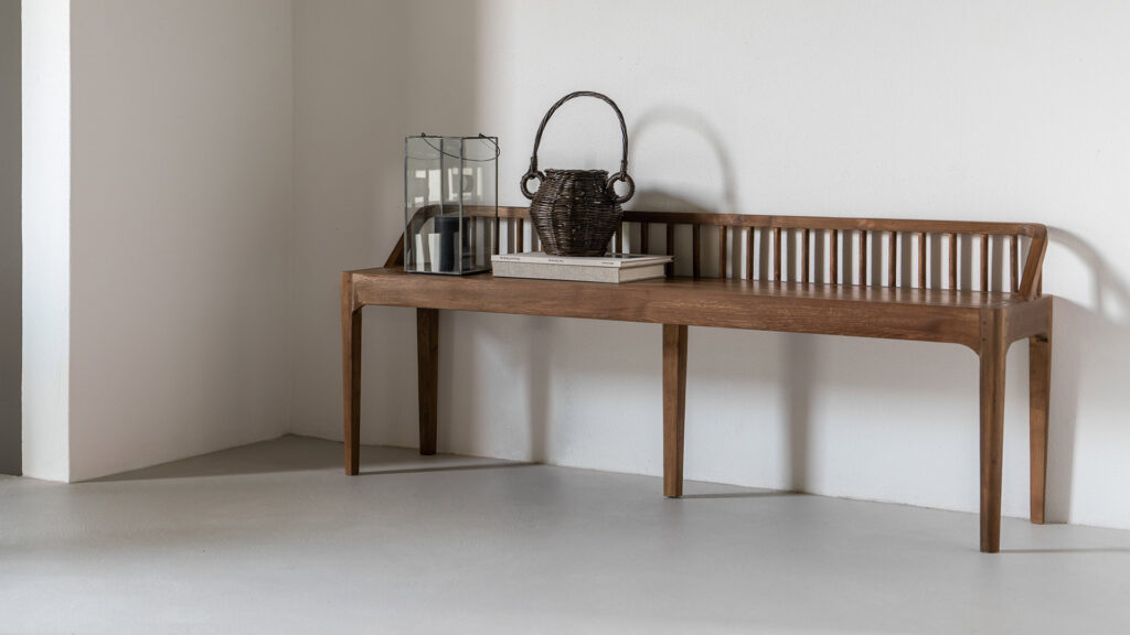 reclaimed teak Spindle bench