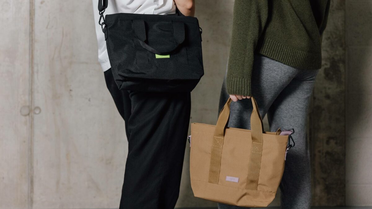 recycled fabric bags black or caramel