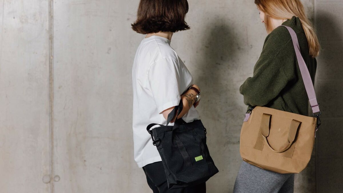 recycled fabric shoulder bags