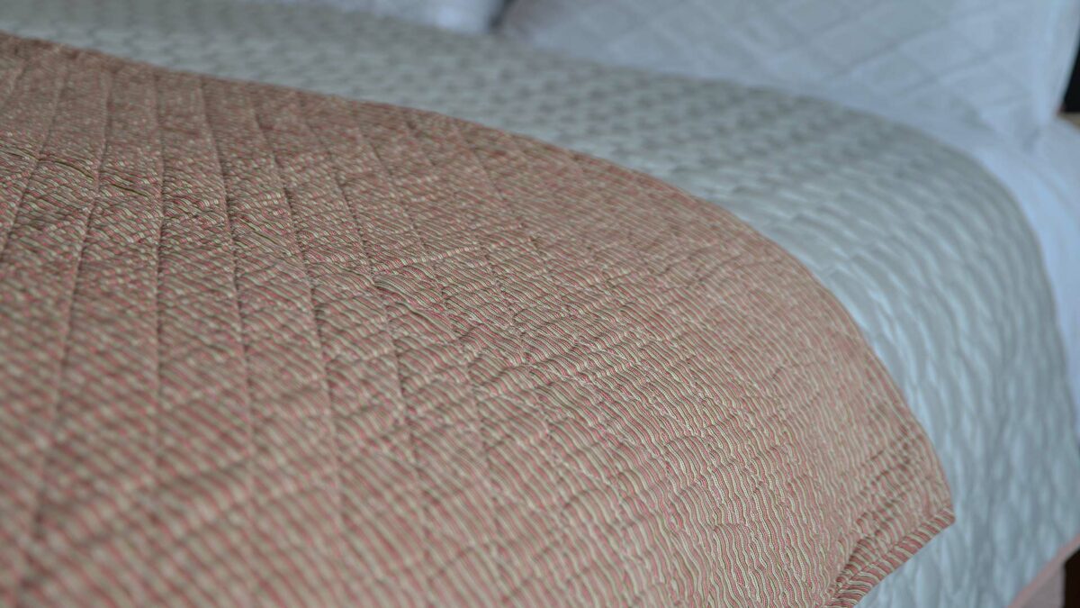 red-multicolour-striped-throw