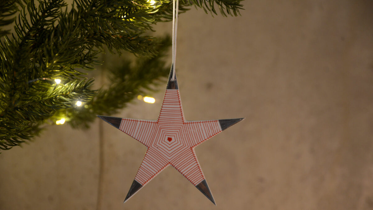 red stripe porcelain star
