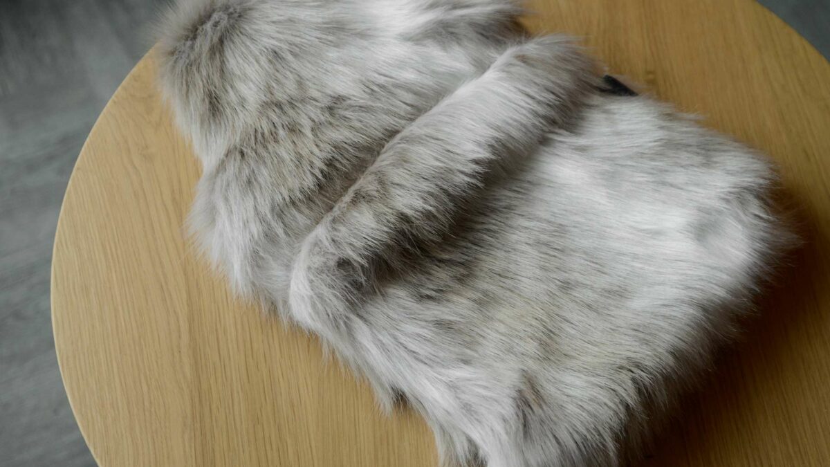 cosy faux fur covered hot water bottle