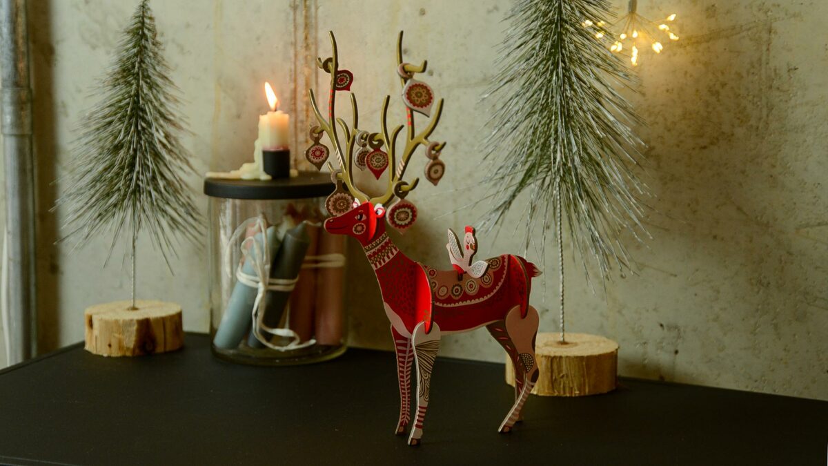 reinder 3d christmas decor