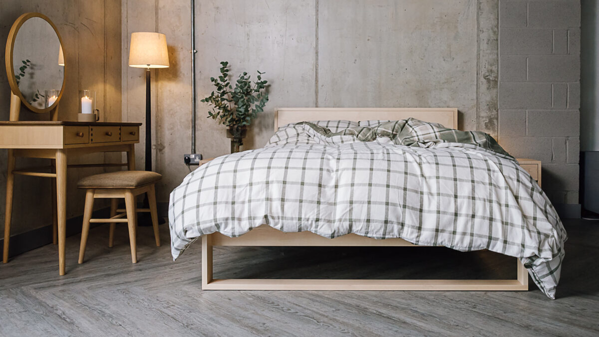 Green Check Brushed Cotton Duvet Set - Image 8