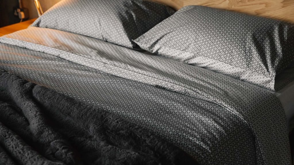 Sashiko reversible bedding - duvet set - grey