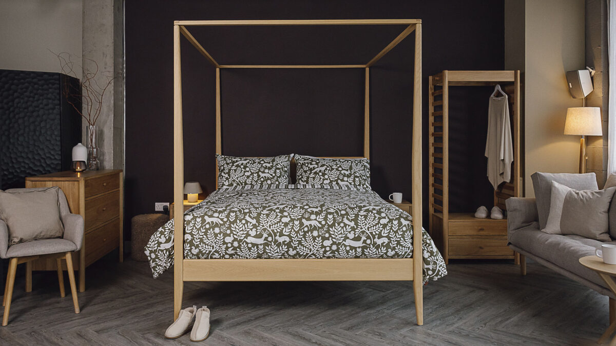 Nordic Woodland Green Brushed Cotton Duvet Set - Image 4