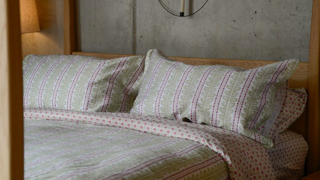 reversible printed bedding