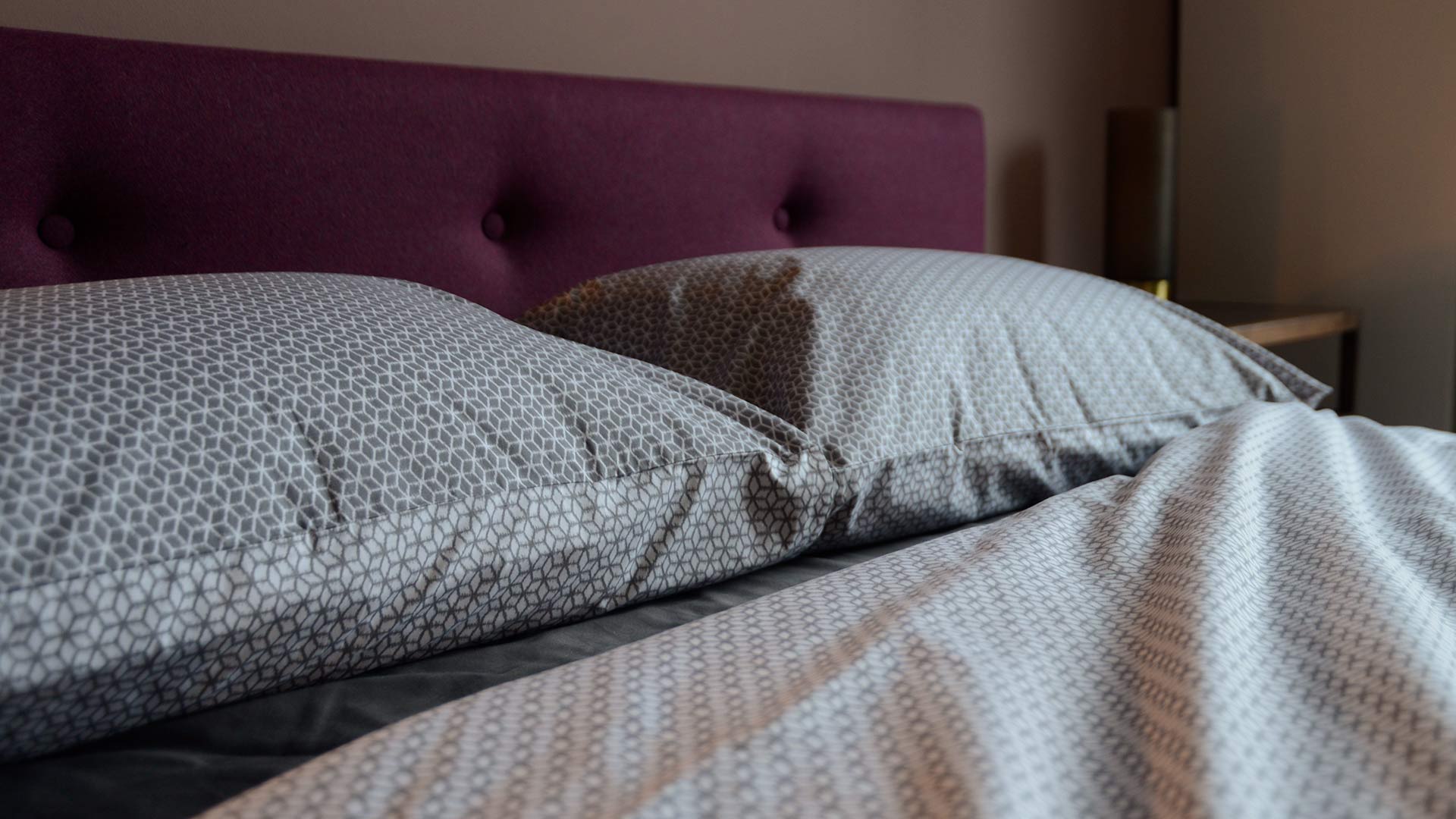 Reversible Duvet Set In Grey Sashiko Natural Bed Company