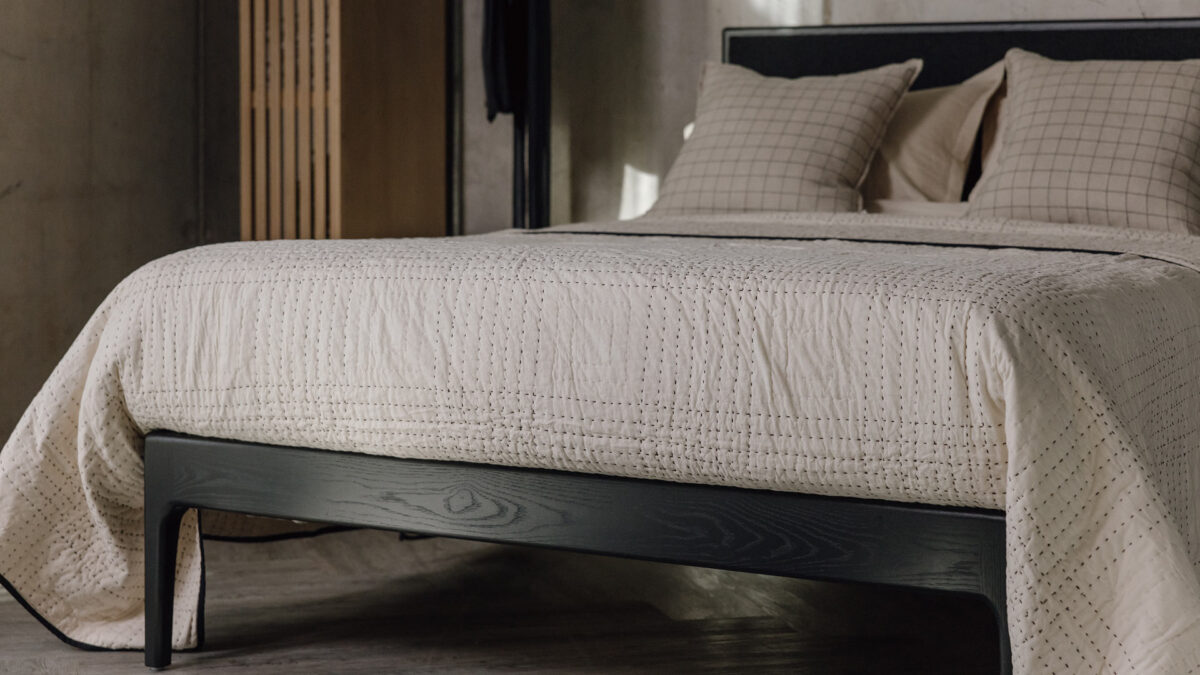Contrast Stitch Bedspread - Image 2