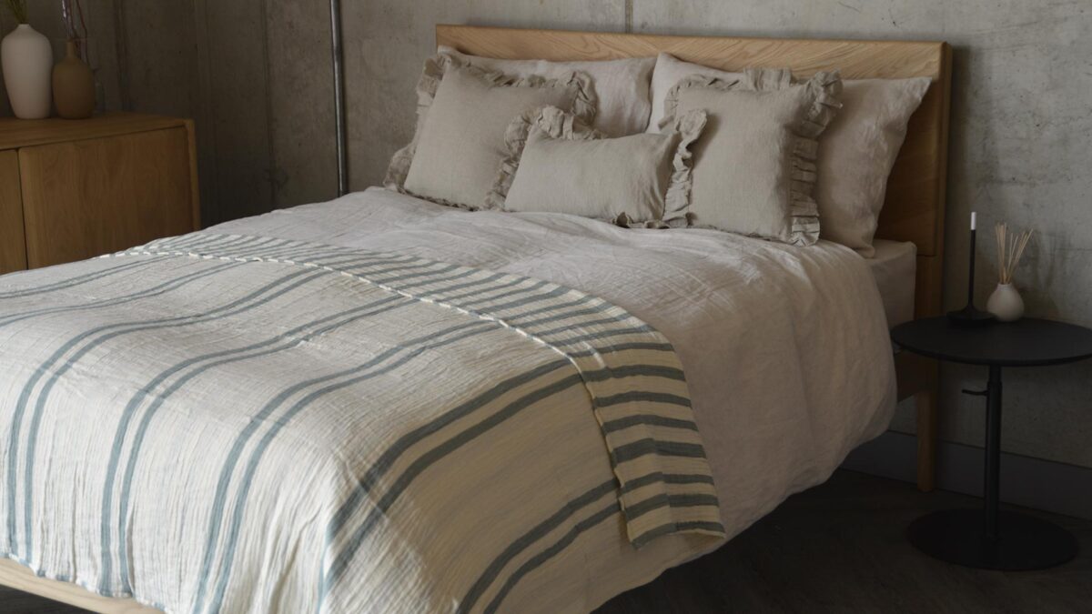 Relaxed Stripe Cotton Bedspreads - Image 4