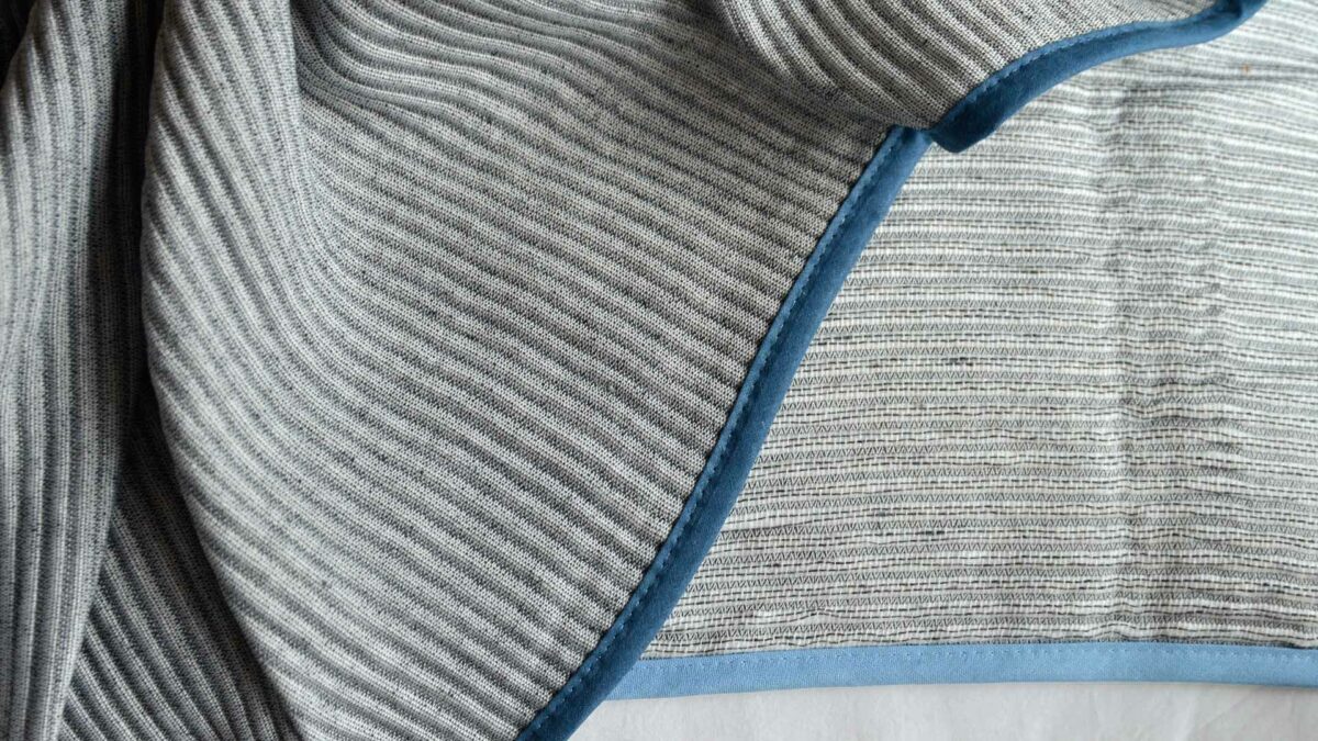 ridge grey reversible bedspread