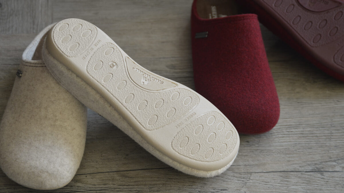 Women's Slippers - Stone or Dark Red - Image 3