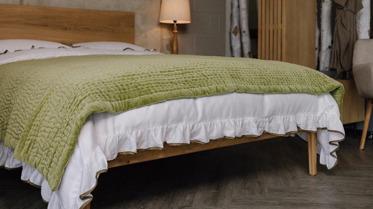 Ruffle Edge Bedding - Olive or Blush - Image 5