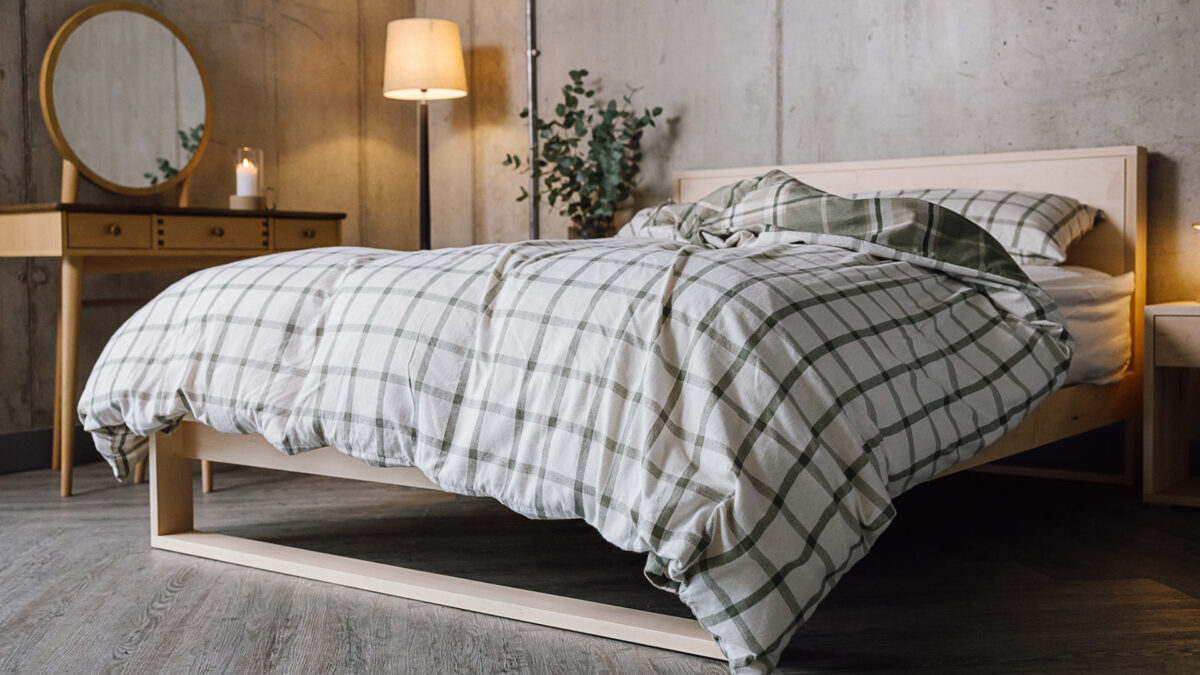 Green Check Brushed Cotton Duvet Set - Image 4