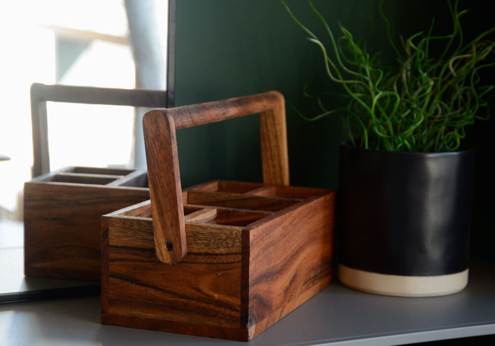 Rustic Wooden Trays & Caddy | Homeware | Natural Bed Company