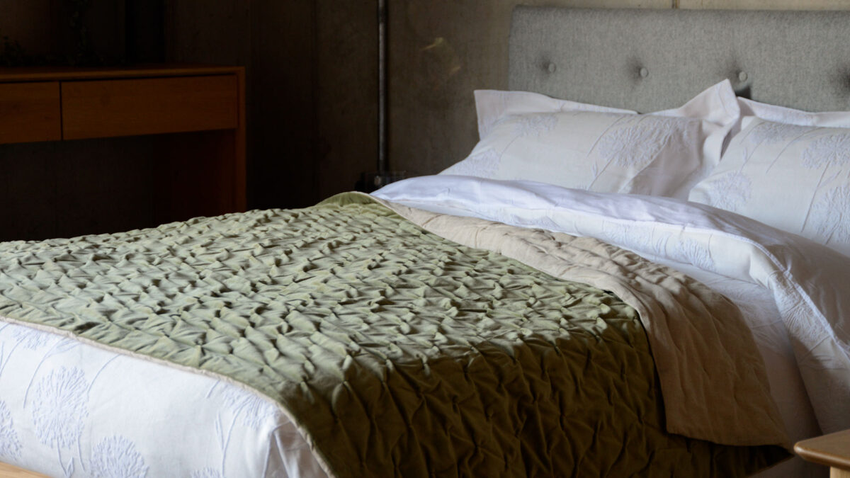 Reversible Cotton Velvet Quilted Throws Natural Bed Company