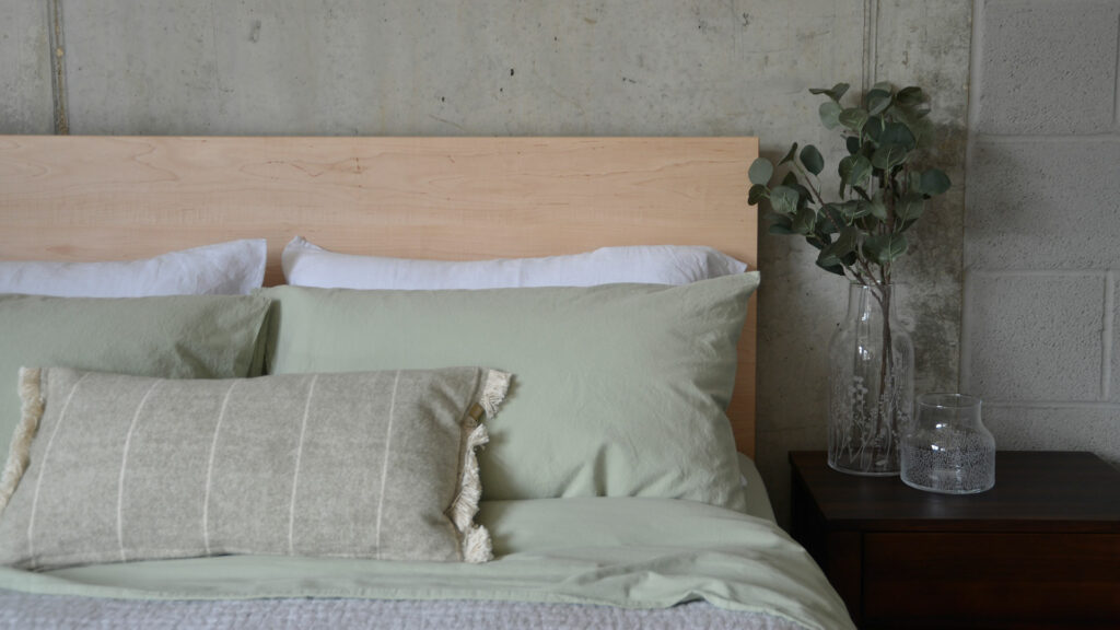 sage stonewash cotton bedding